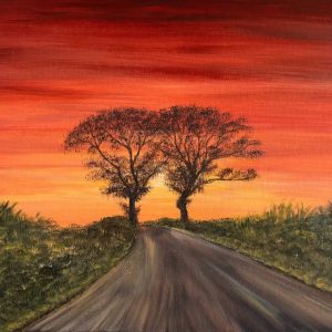 Kissing Trees Art Print