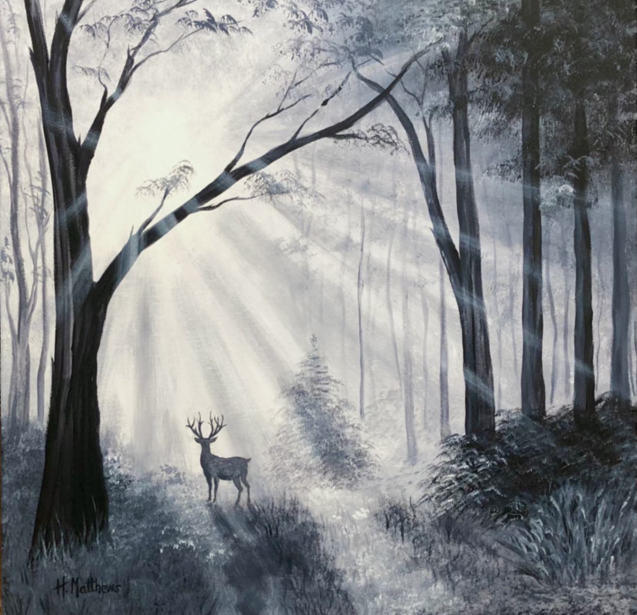 Moonlit Forest dark fallen forest