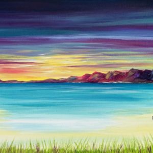 Two Cottages Panoramic Print With Mount