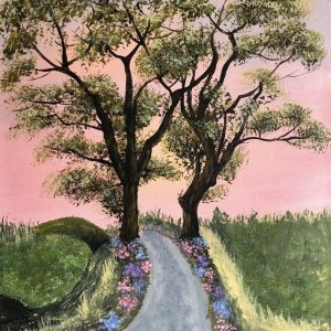 Early Morning At Kissing Trees A3 Print With Mount
