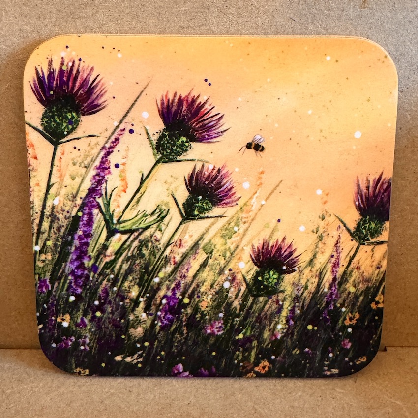 Thistle and Bee Coaster