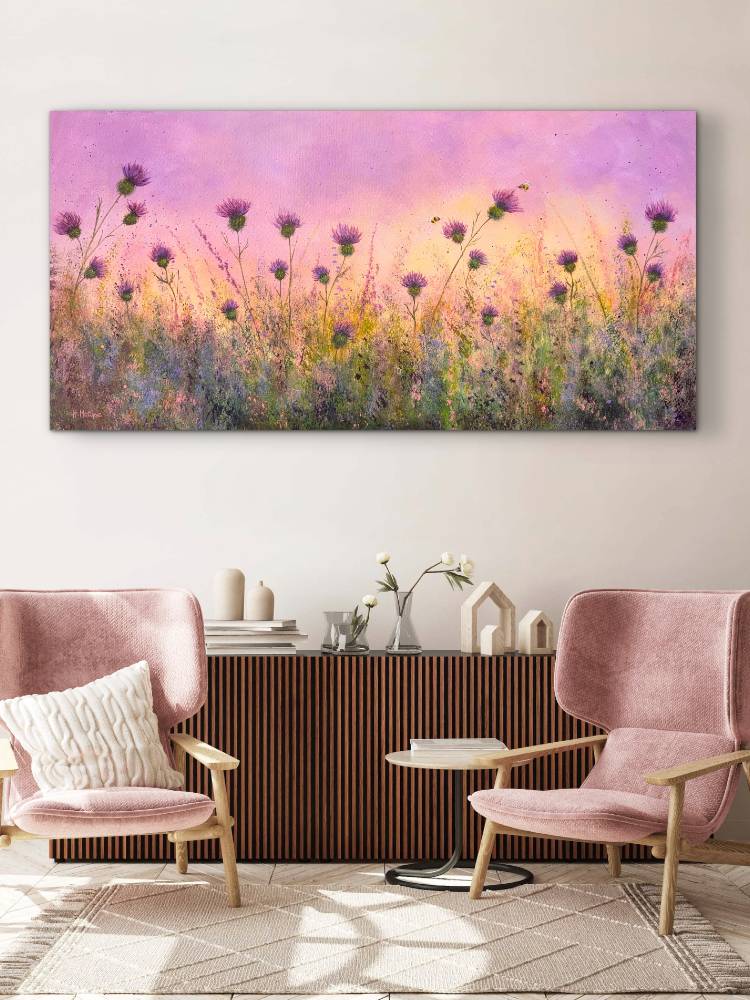 thistles in a field